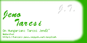 jeno tarcsi business card